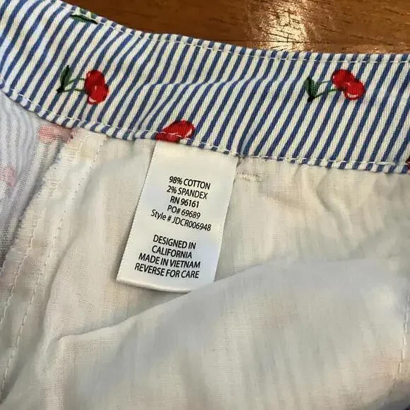 BeBop Cherry Print Shorts Sz 11 - Picture 5 of 5